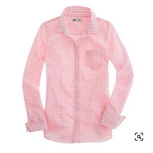 J. Crew Thomas Mason Pink Check Button Down Shirt